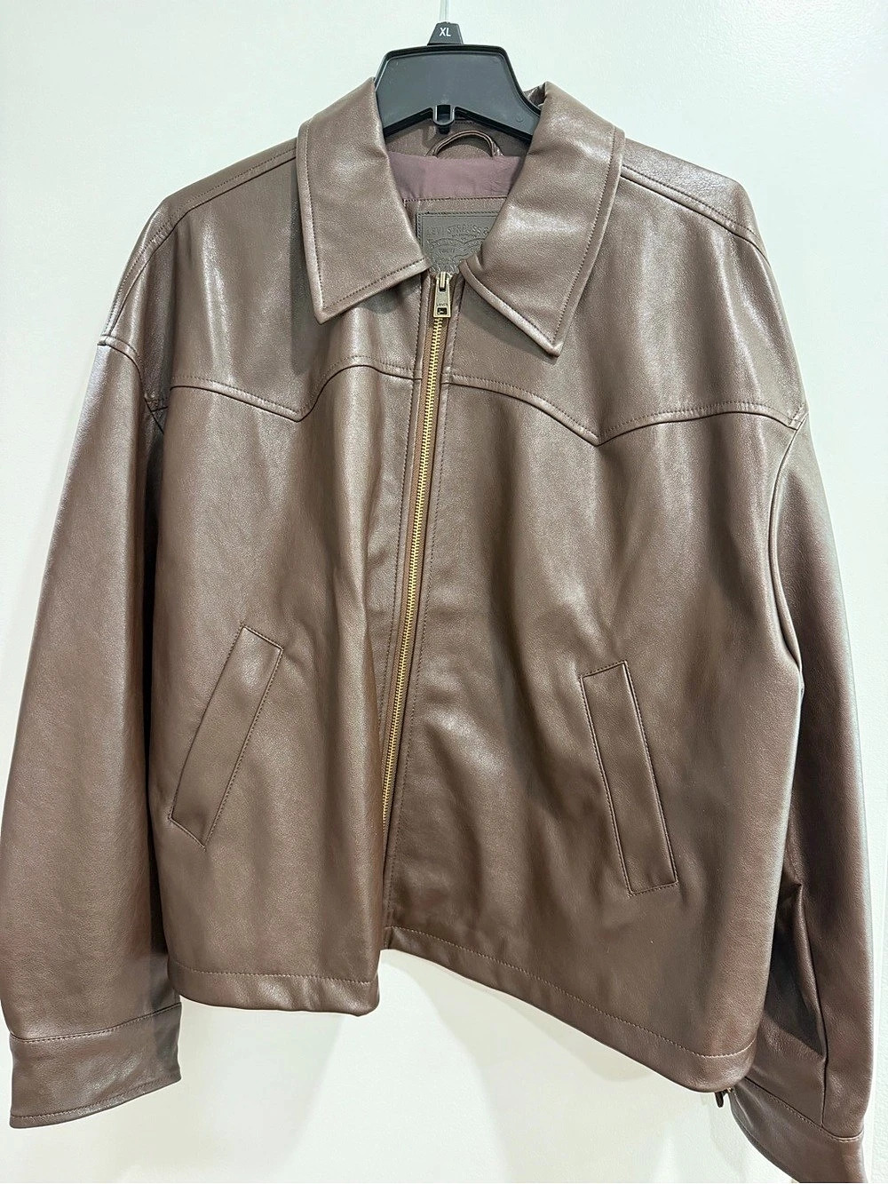 Levi's Faux Leather Jacket women's Brown Jacket Size XL NWT